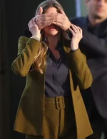 Jes Macallan The Company Olive Green Suit