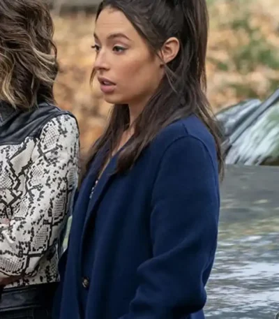 Chloe Bridges Maggie Blue Wool Coat