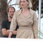 Joan 2024 Sophie Turner Tan Coat