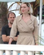 Joan 2024 Sophie Turner Tan Coat