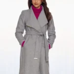 Jolly Good Christmas Reshma Shetty Grey Wool Coat