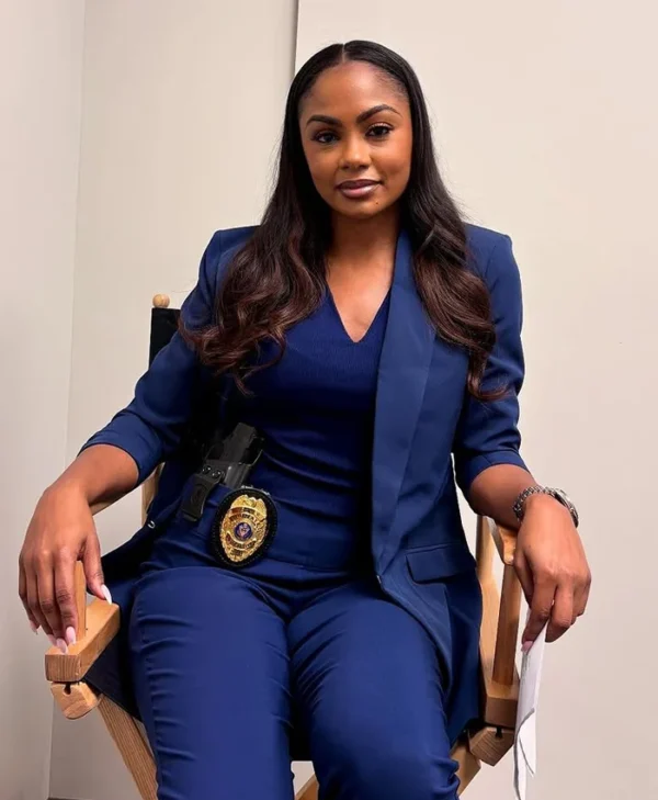 Joyce Glenn Checkmate Blue Blazer Joyce Glenn Checkmate Blue Blazer