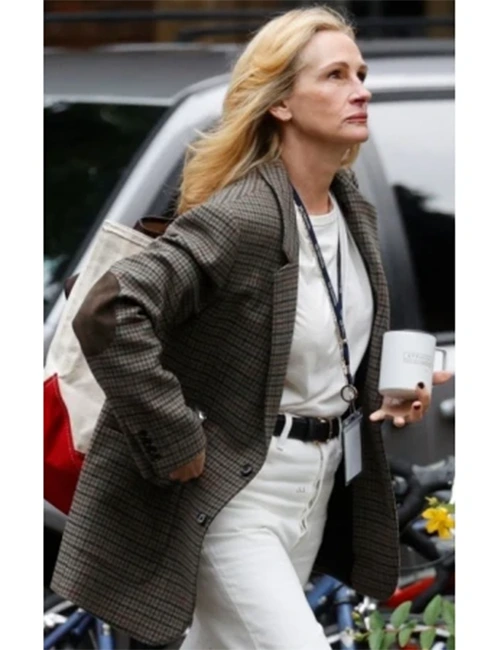 Julia Roberts After The Hunt Grey Coat Julia Roberts After The Hunt Grey Coat