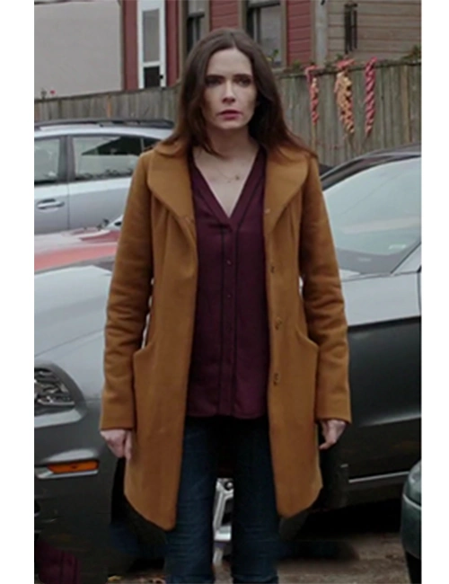 Juliette Silverton Grimm S04 Brown Wool Coat Juliette Silverton Grimm S04 Brown Wool Coat