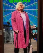 June Squibb Eleanor the Great Pink Trench Coat