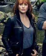 Jurassic World 3 Claire Dearing Cropped Bomber Leather Jacket
