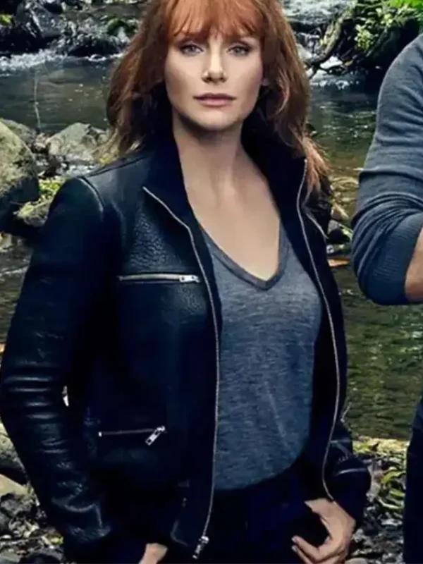Jurassic World 3 Claire Dearing Cropped Bomber Leather Jacket
