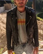 K.J. Apa Songbird Black Biker Leather Jacket
