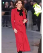 Kate Middleton Red Wool Coat