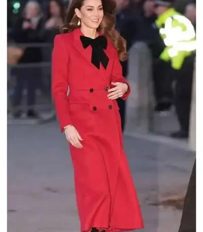 Kate Middleton Red Wool Coat