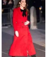 Kate Middleton Red Wool Coat