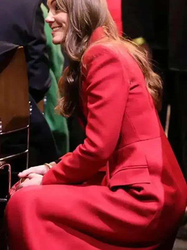 Kate Middleton Red Wool Coat