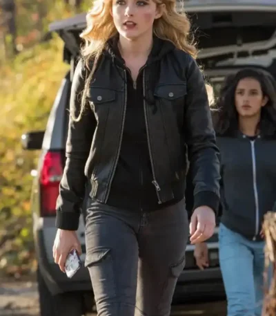 Kathryn Newton Supernatural S10 Black Leather Jacket