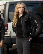 Kathryn Newton Supernatural S10 Black Leather Jacket