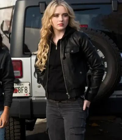 Kathryn Newton Supernatural S10 Black Leather Jacket