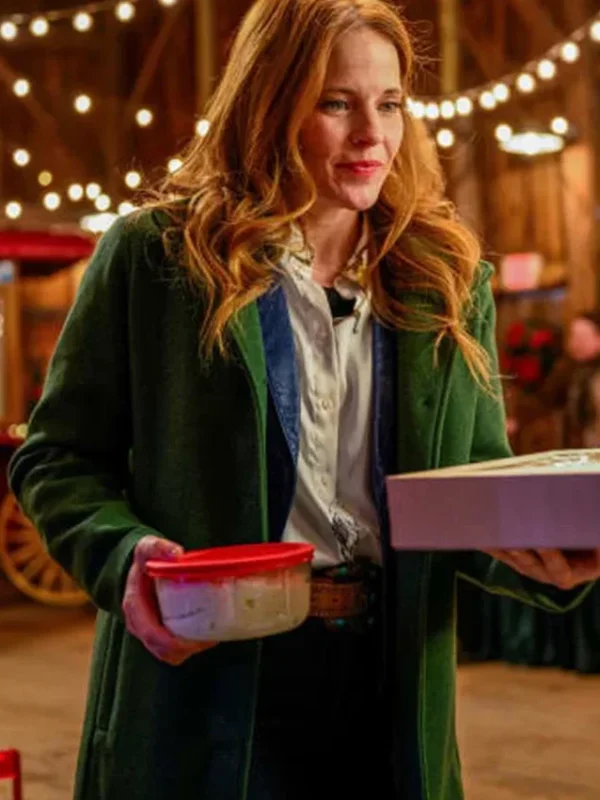 Katie Leclerc A Cherry Pie Christmas Green Coat