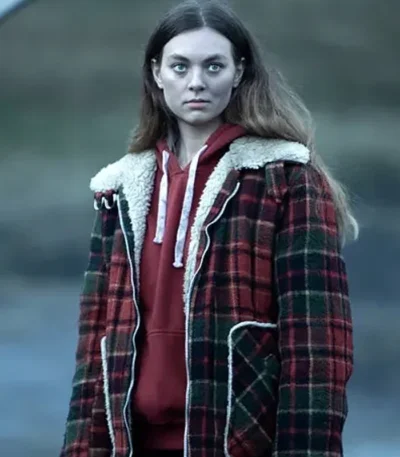 Katla Ása Plaid Jacket Shearling Trim