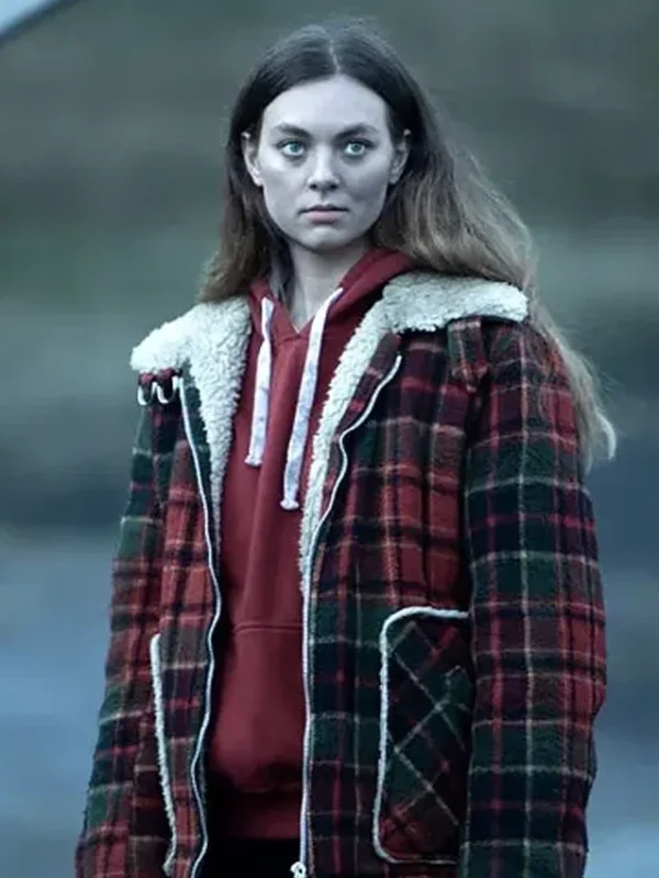 Katla Ása Plaid Jacket Shearling Trim