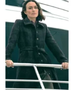 Keira Knightley The Woman in Cabin 10 Black Coat