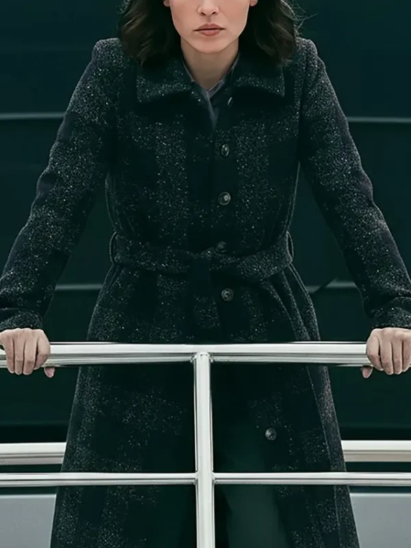 Keira Knightley The Woman in Cabin 10 Black Coat