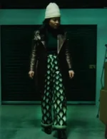 Kelly Marie Tran Control Freak Brown Leather Coat