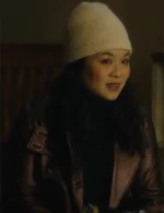 Kelly Marie Tran Control Freak Brown Leather Coat