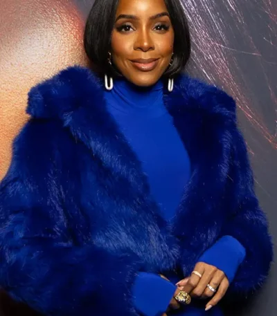 Kelly Rowland Mea Culpa Blue Cropped Jacketuncategor