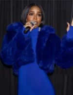 Kelly Rowland Mea Culpa Blue Cropped Jacketuncategor