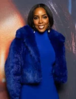 Kelly Rowland Mea Culpa Blue Cropped Jacketuncategor