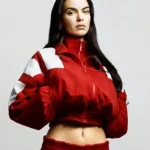 Kendall Jenner Adidas Cropped Red Jacket