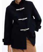 Kinda Pregnant Amy Schumer Black Duffle Coat
