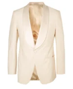Kingsman Eggsy Suiting Fabric Ivory Tuxedo