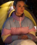 Kit Unicorn Store Brie Larson Parachute Puffer Tricolor Jacket