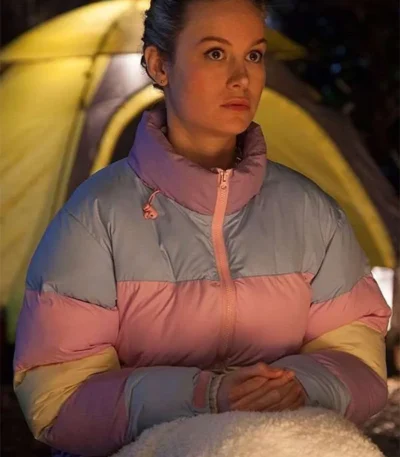 Kit Unicorn Store Brie Larson Parachute Puffer Tricolor Jacket