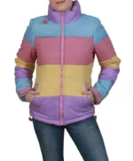 Kit Unicorn Store Brie Larson Parachute Puffer Tricolor Jacket
