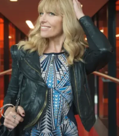 Mafia Mamma 2023 Toni Collette Black Jacket