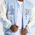 LA Baby Blue Varsity Jacket