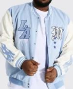 LA Baby Blue Varsity Jacket