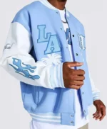 LA Baby Blue Varsity Jacket