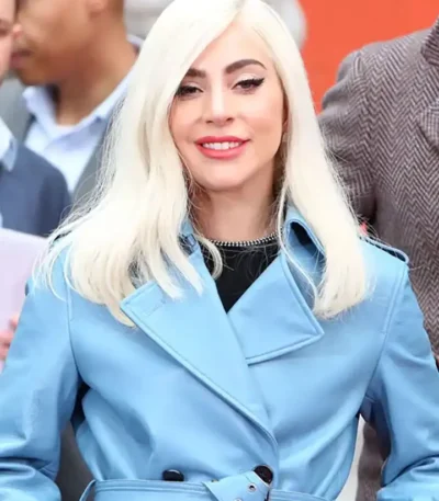 Lady Gaga Leather Coat