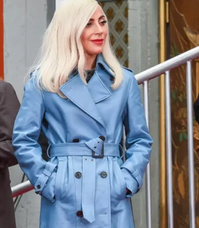Lady Gaga Leather Coat