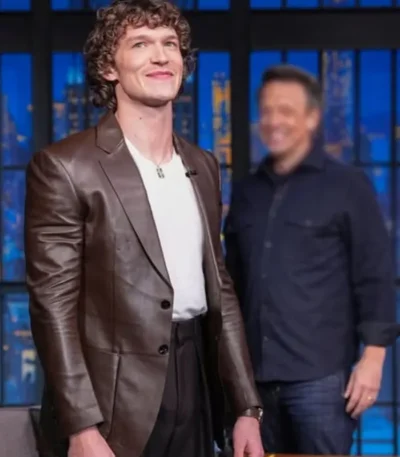 Connor Storrie Brown Leather Blazer