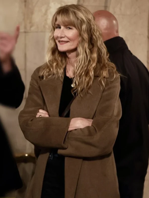 Laura Dern Is This Thing On Brown Coat