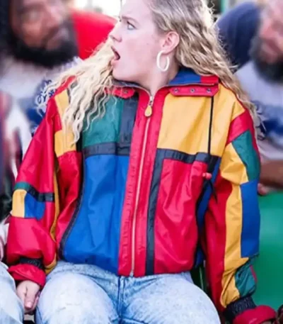 Lexie Duncan Young Rock Karen Colorblock Leather Jacket