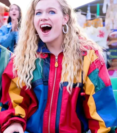 Lexie Duncan Young Rock Karen Colorblock Leather Jacket