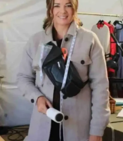 Lights Camera Christmas Kimberley Sustad Gray Coat