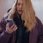 Lindsay Hicks A Holiday I Do 2023 Purple Hooded Jacket