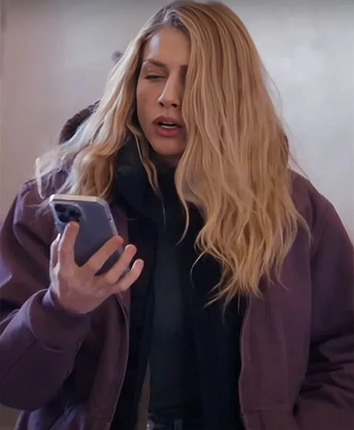 Lindsay Hicks A Holiday I Do 2023 Purple Hooded Jacket Lindsay Hicks A Holiday I Do 2023 Purple Hooded Jacket