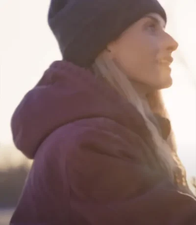 Lindsay Hicks A Holiday I Do 2023 Purple Hooded Jacket