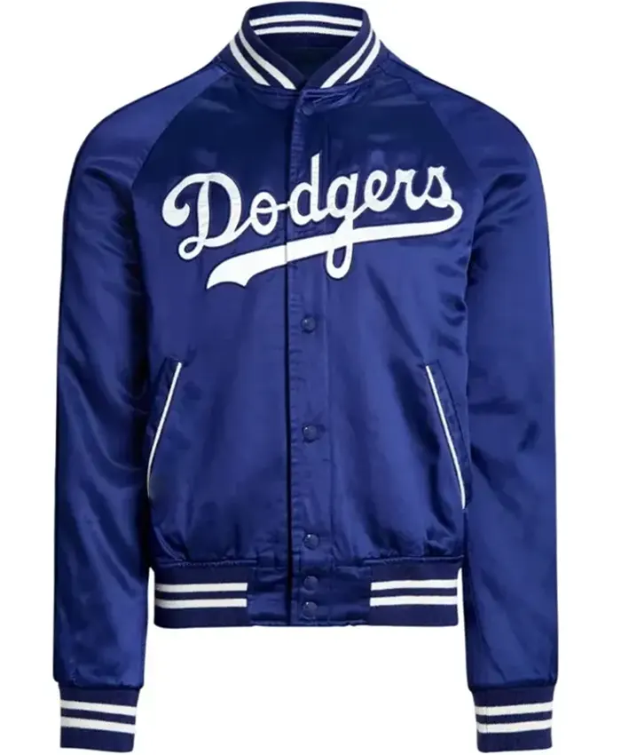 NY Dodgers Blue Satin Jacket NY Dodgers Blue Satin Jacket